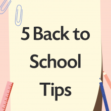 five back to school tips 